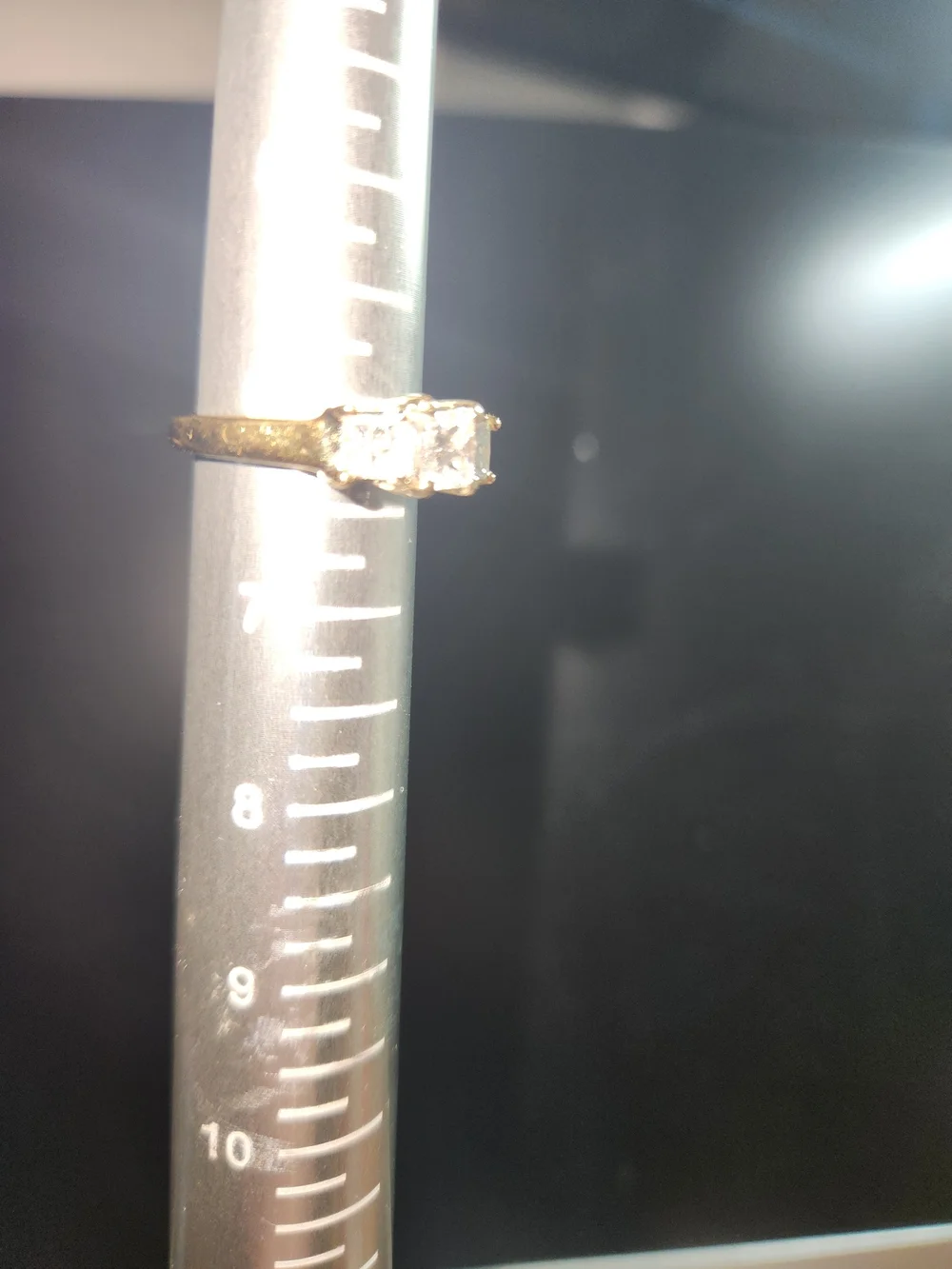 Three-Stone Diamond Anniversary Ring in Yellow Gold